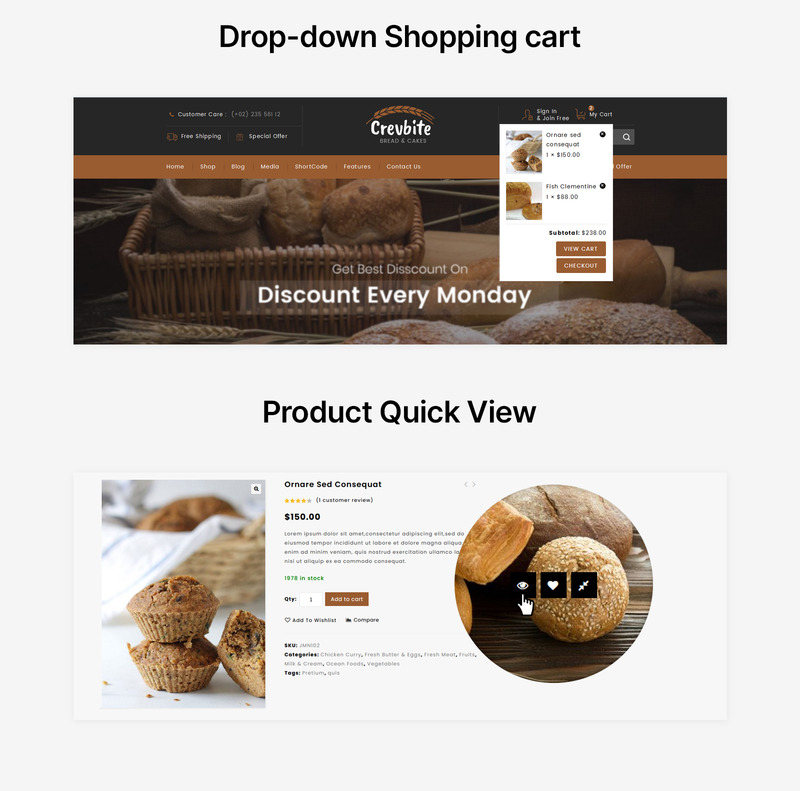Crevbite - Bakery and Chocolate Store WooCommerce Theme - Features Image 5