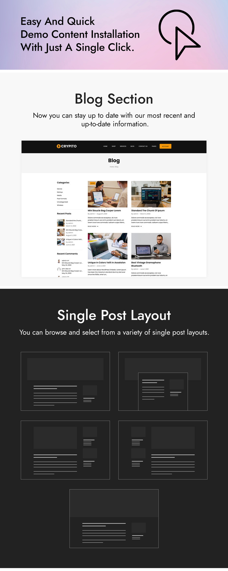 Crypito- Crypto Currency WordPress Theme - Features Image 4
