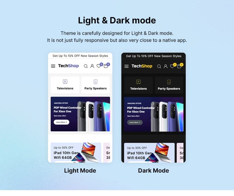 Temaページ TechShop - Electronics TechStore WooCommerce WordPress Theme