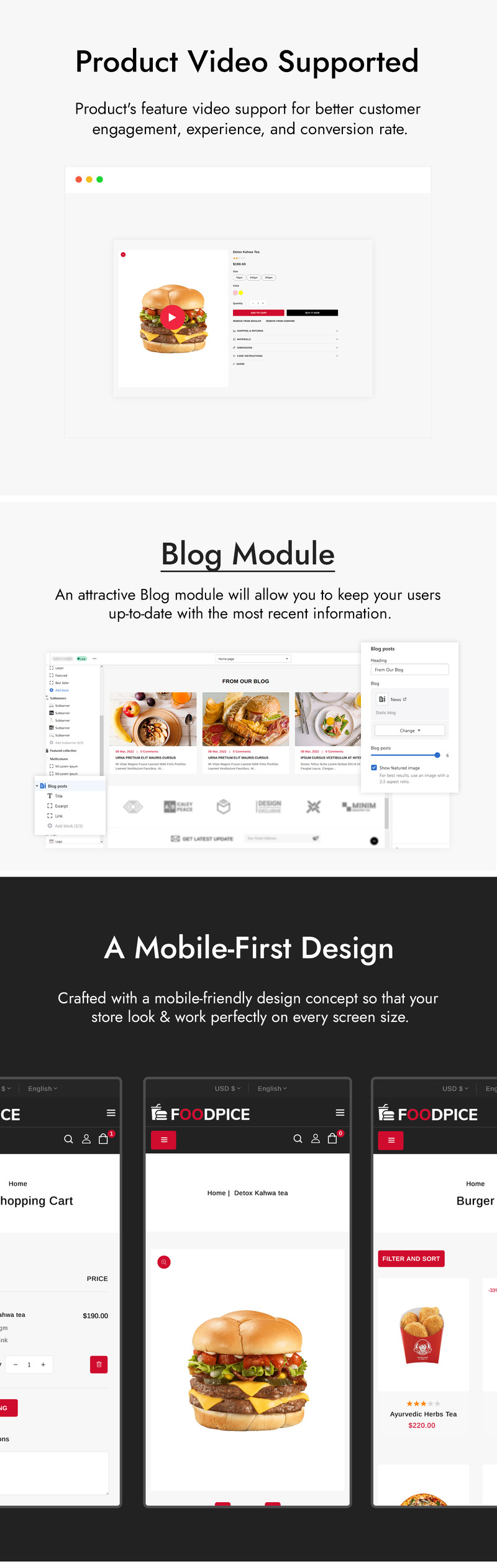 FoodPice - Restaurant Store Shopify Theme - Features Image 3