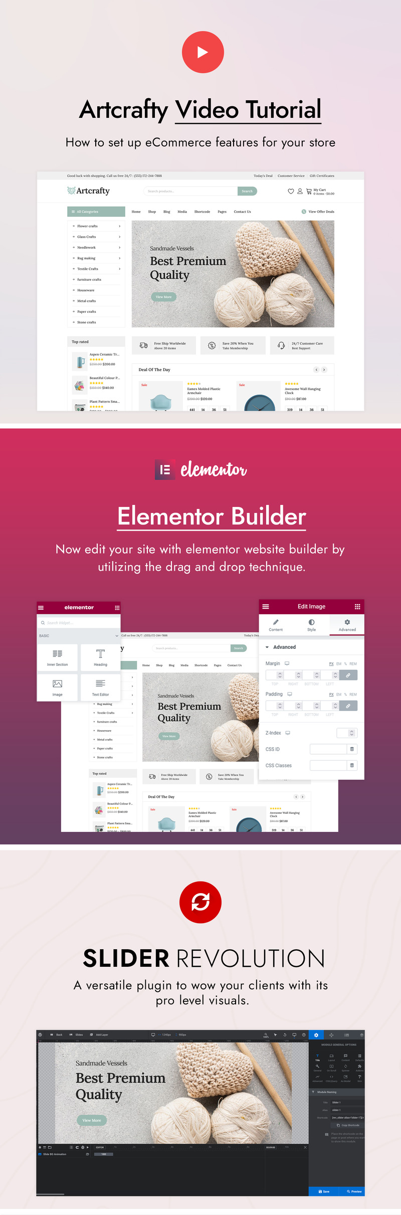 Artcrafty - Art Gallery and Home Decor WooCommerce Theme - Features Image 2