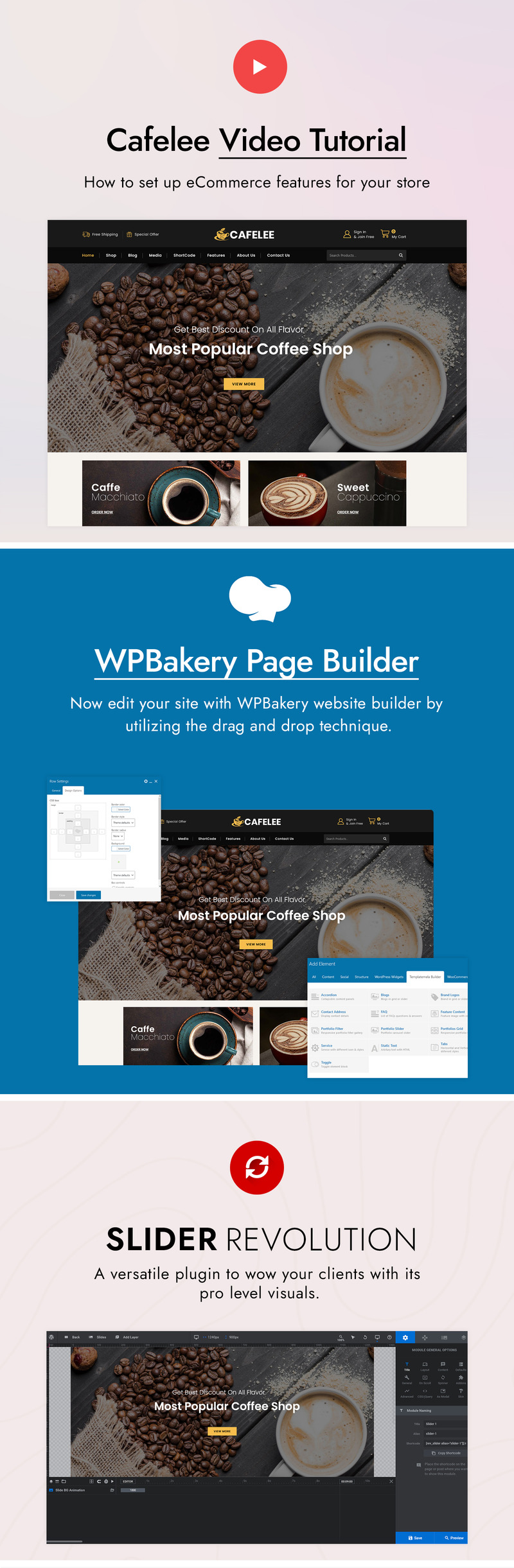 Cafelee - Food and Restaurant Store WooCommerce Theme - Features Image 1
