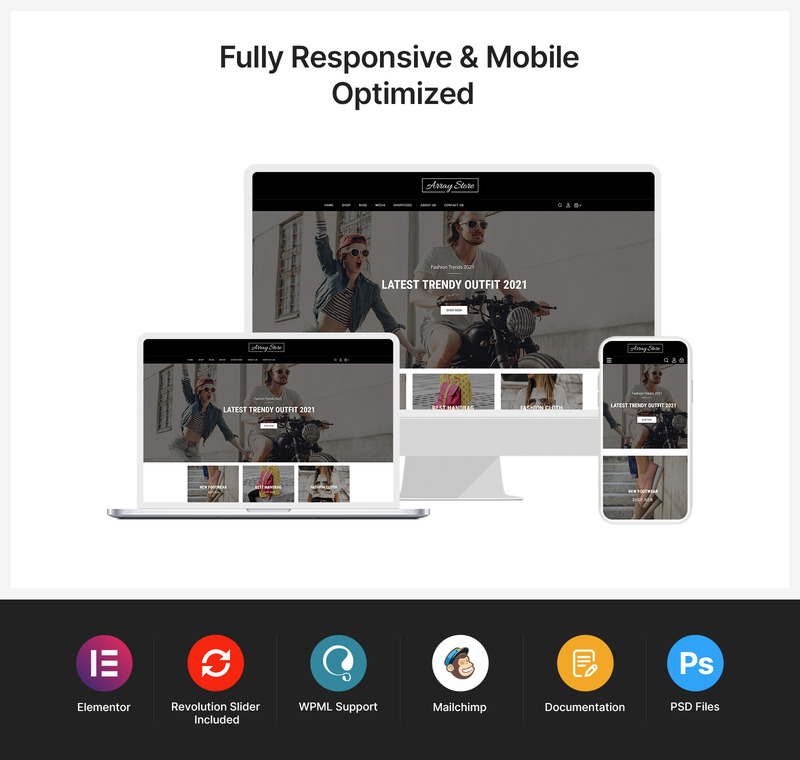 Array Store - Fashion WooCommerce Theme - Features Image 1