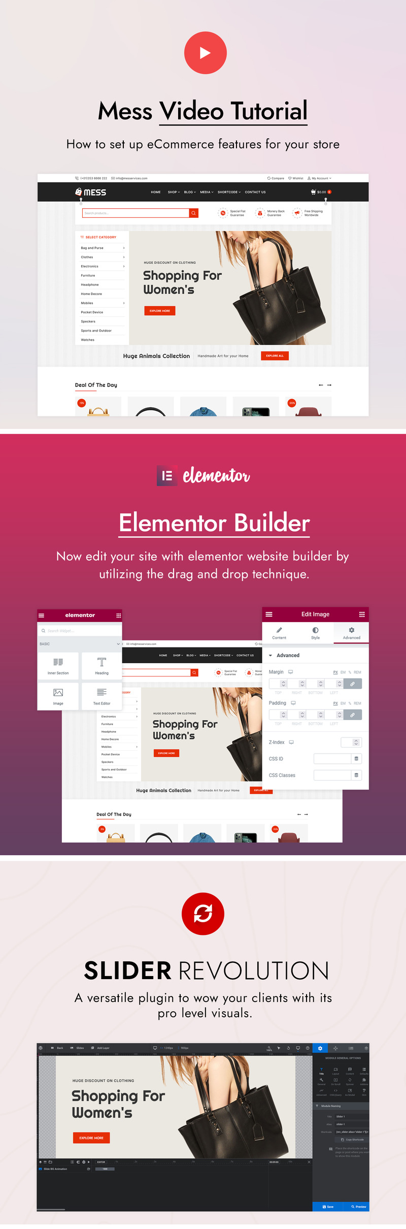 Mess - Modern Multipurpose WooCommerce Theme - Features Image 1