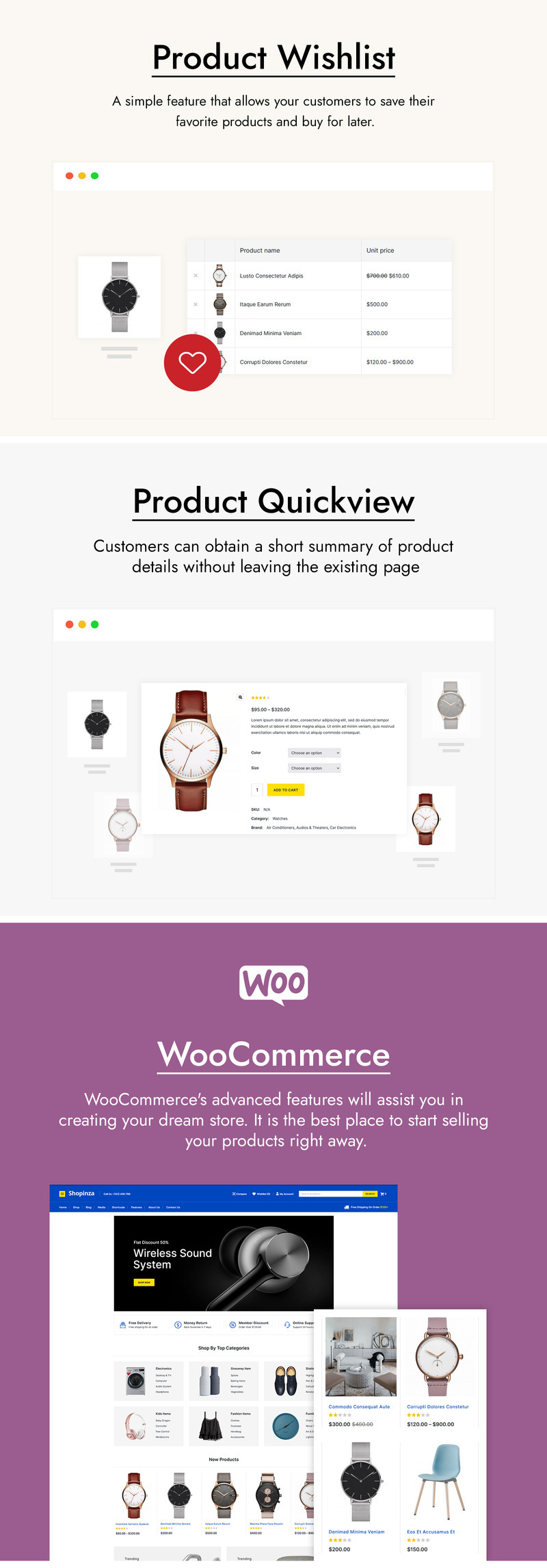 Shopinza - Electronic and Fashion WooCommerce Theme - Features Image 3