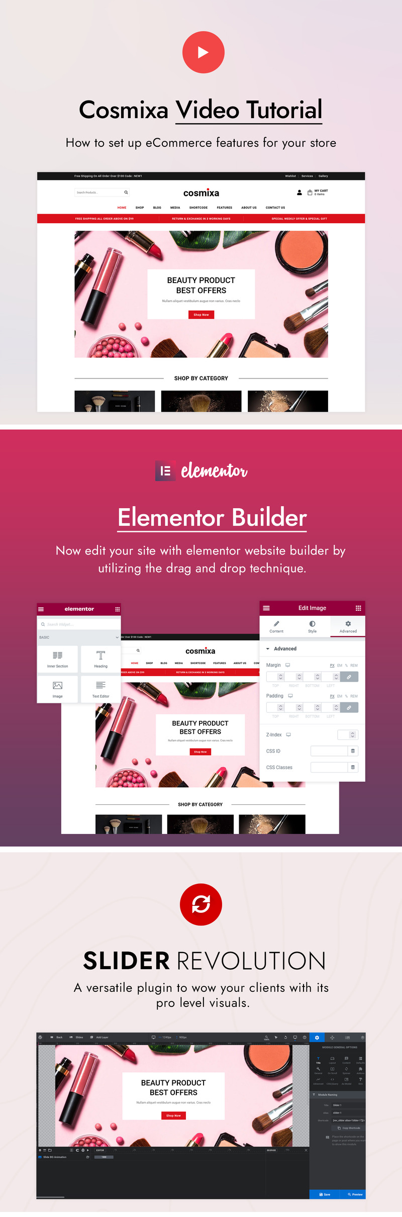 Cosmixa - Cosmetic and Fashion WooCommerce Theme - Features Image 1