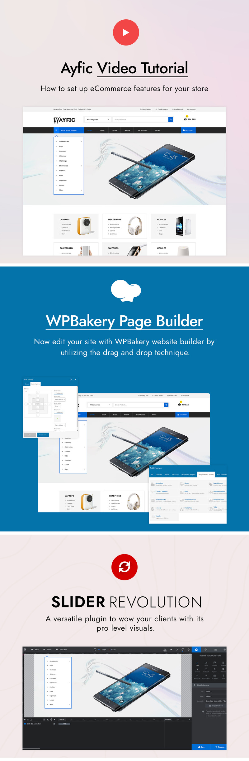 Ayfic - Multipurpose Mega WooCommerce Theme - Features Image 1