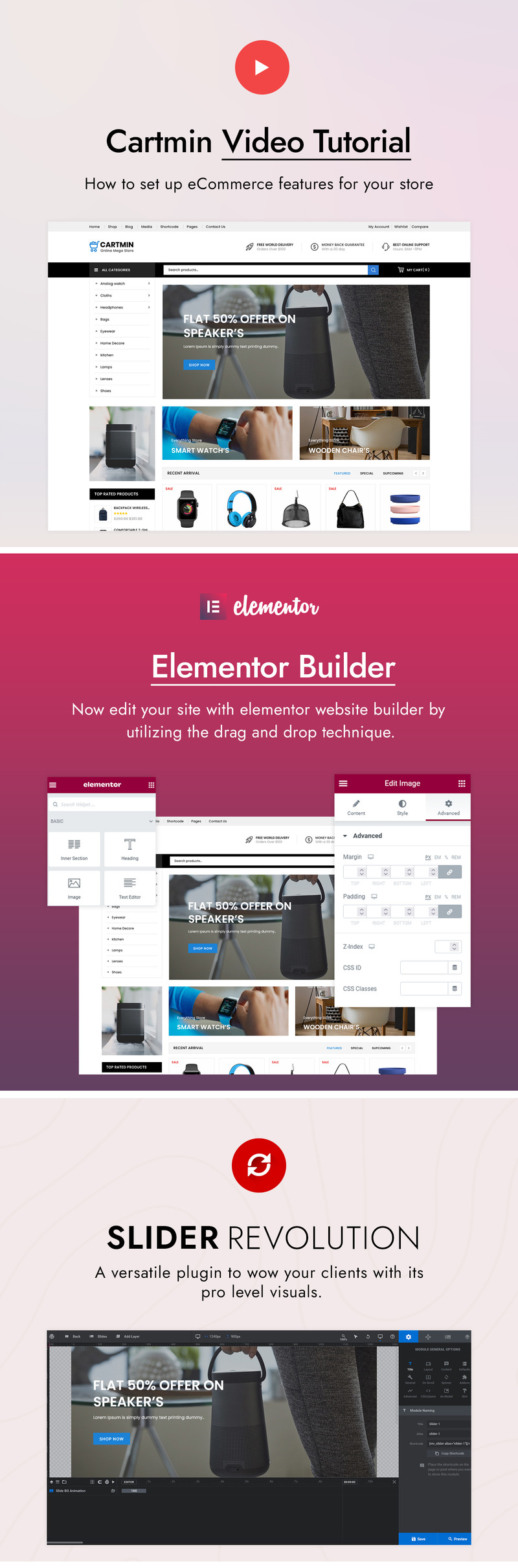 Cartmin - Multi-purpose Woocommerce Theme - Features Image 1