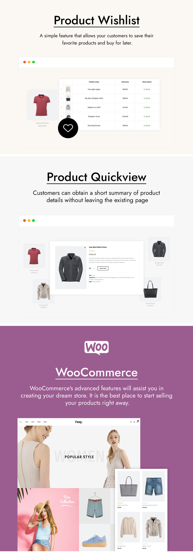 Foxy - Fashion Accessories WooCommerce Theme - Features Image 3