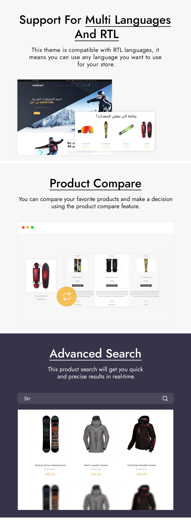 OneKart - Sports Multipurpose WooCommerce Theme - Features Image 2