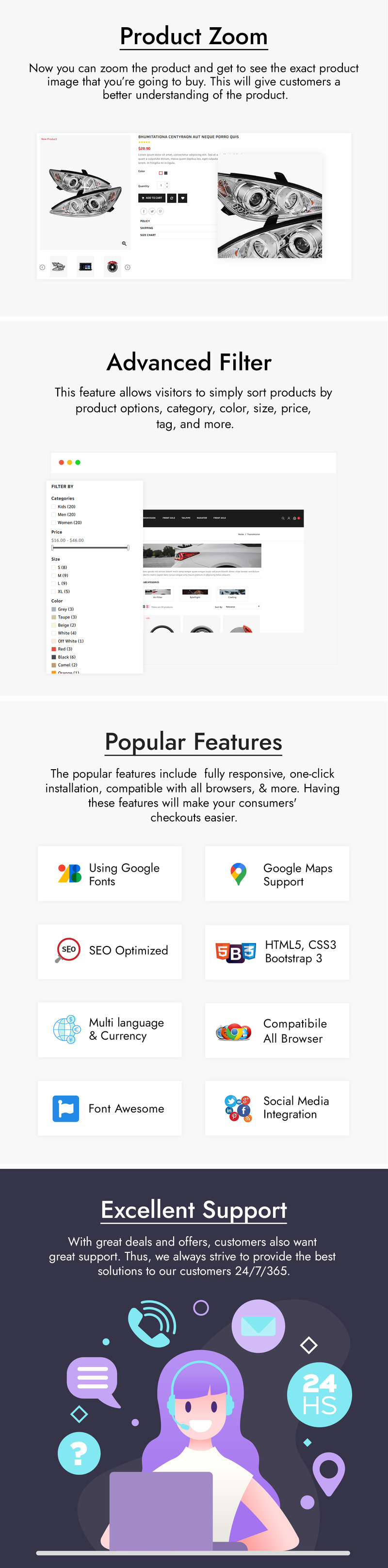 Autowey - Auto Parts Store Prestashop Theme - Features Image 3