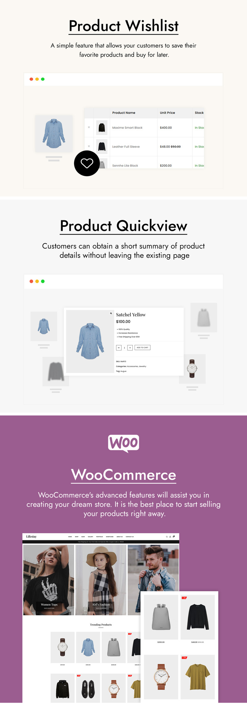 Lifestay - Fashion Design WooCommerce Theme - Features Image 3