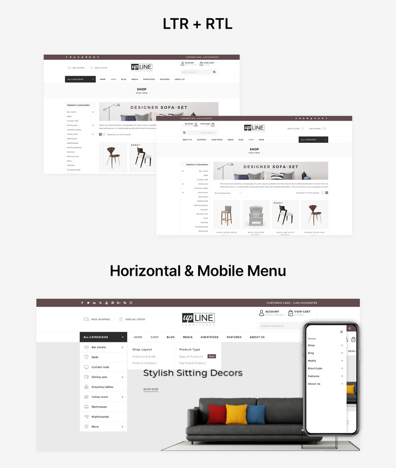 UpLine - Furniture Online Store WooCommerce Theme - Features Image 2