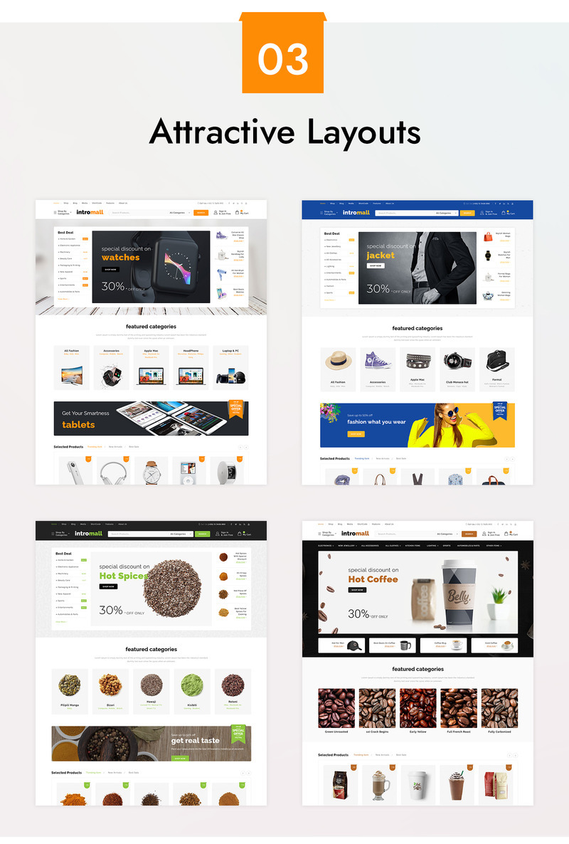 Intromall - Mega Store WooCommerce Theme - Features Image 1