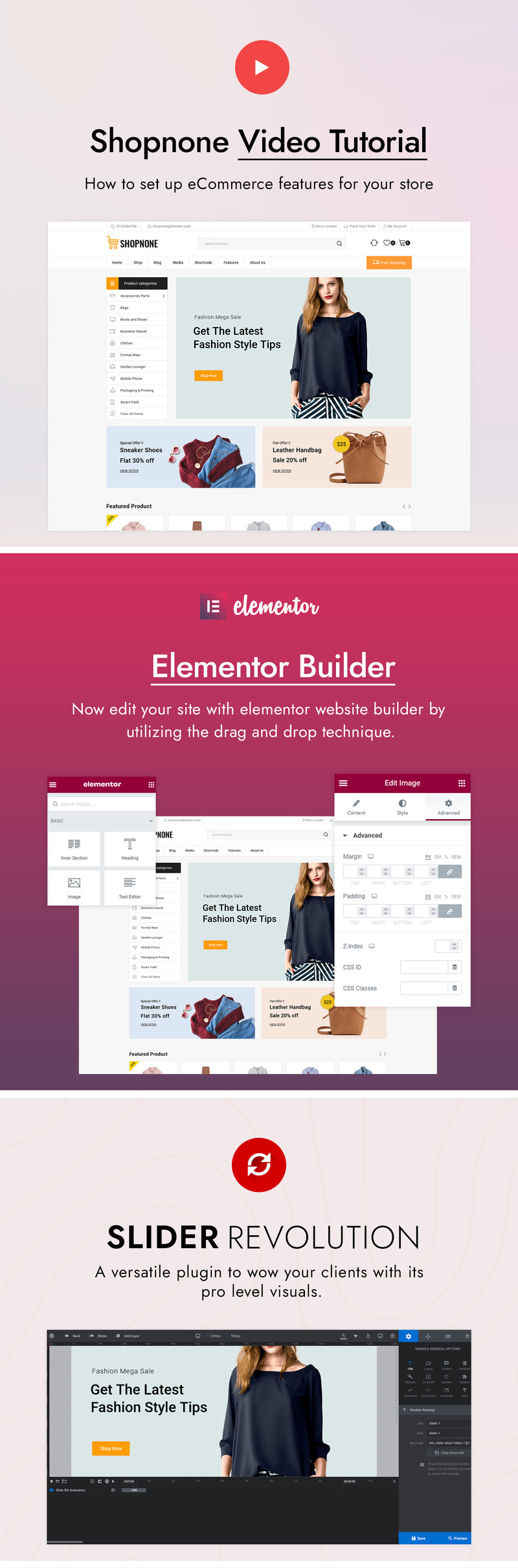 Shopnone - Mega Shop Multipurpose WooCommerce Theme - Features Image 1