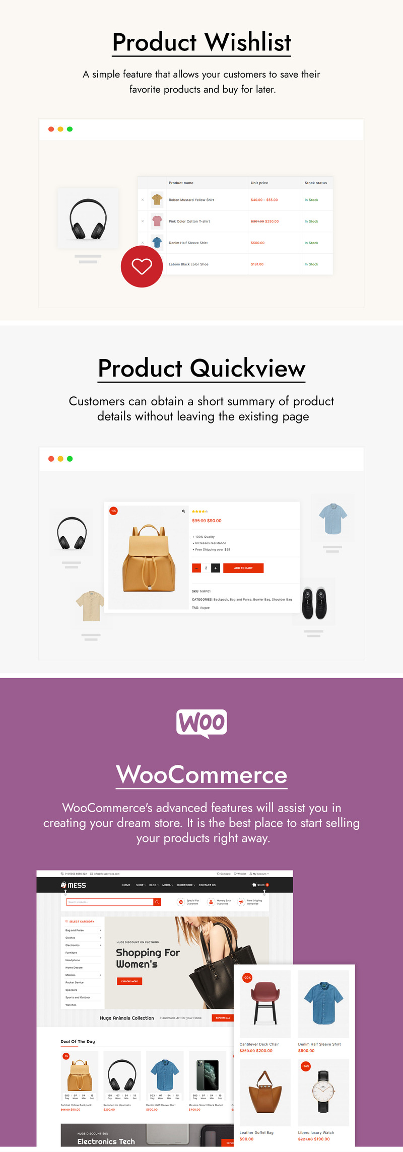 Mess - Modern Multipurpose WooCommerce Theme - Features Image 3
