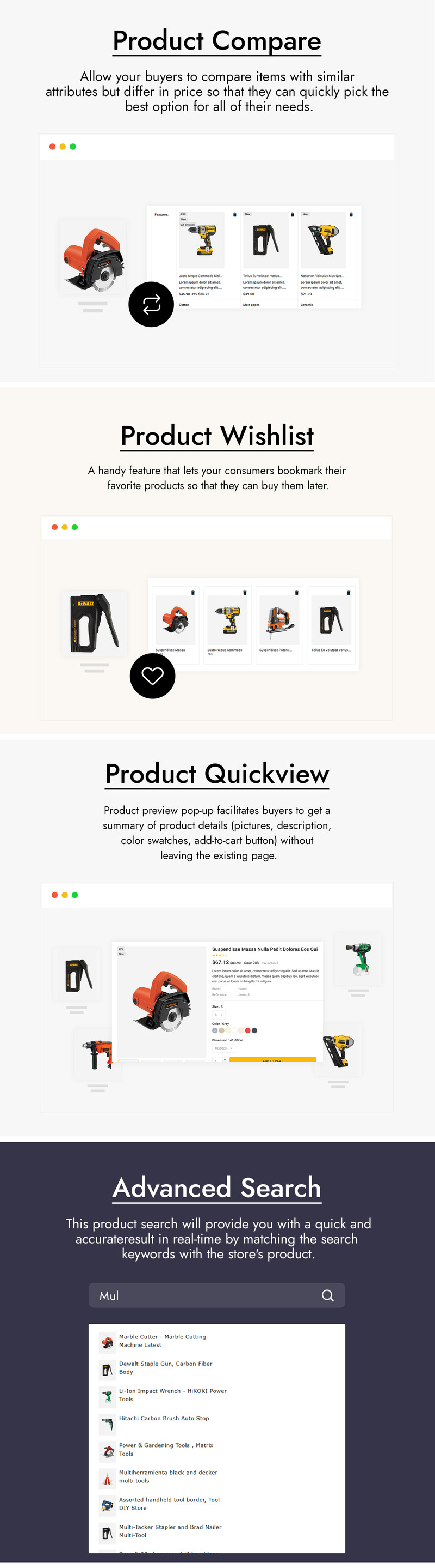 Toolist - Магазин инструментов и оборудования PrestaShop Theme - Features Image 2
