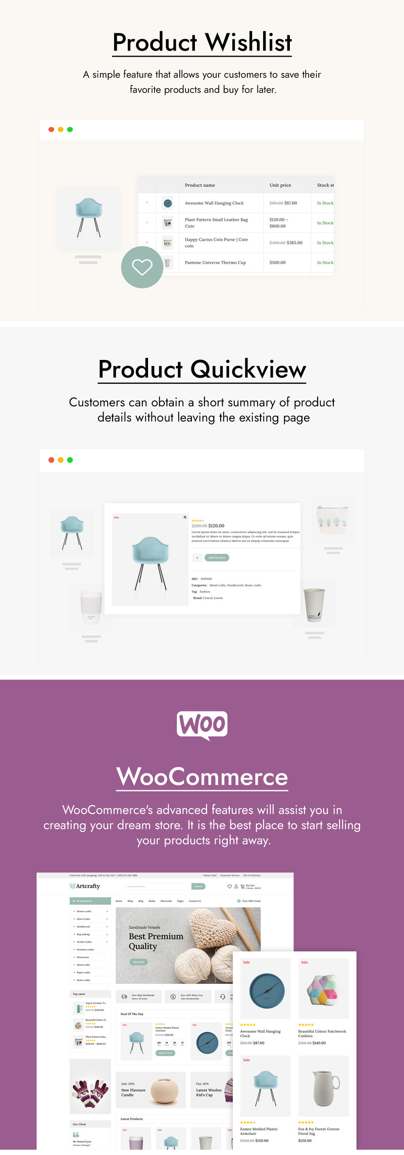 Artcrafty - Art Gallery and Home Decor WooCommerce Theme - Features Image 4