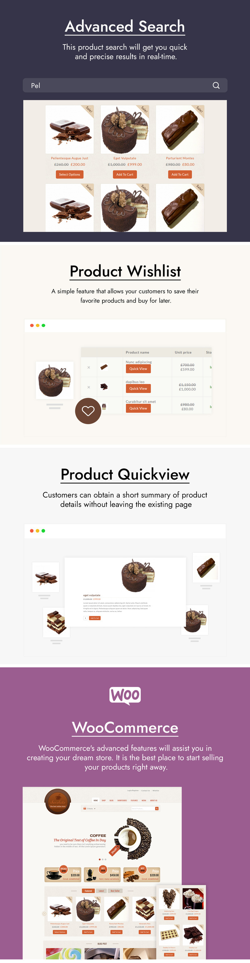Chocolate - Cake and Coffee WooCommerce Theme - Features Image 2
