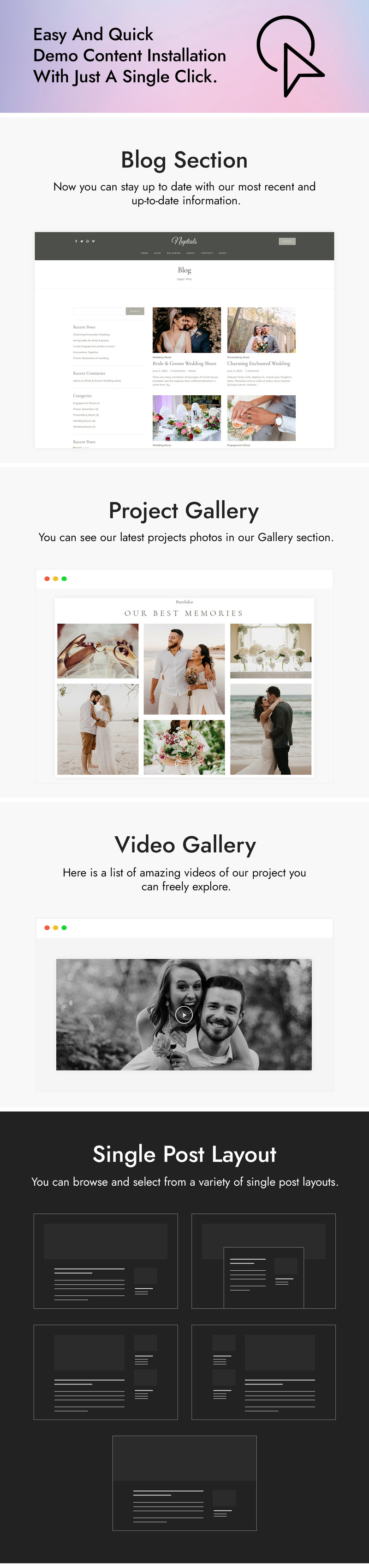 Nuptials - Wedding and Planner WordPress Theme - Features Image 4