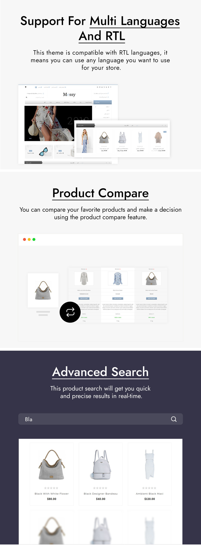 Messy - Multipurpose Fashion Store WooCommerce Theme - Features Image 3