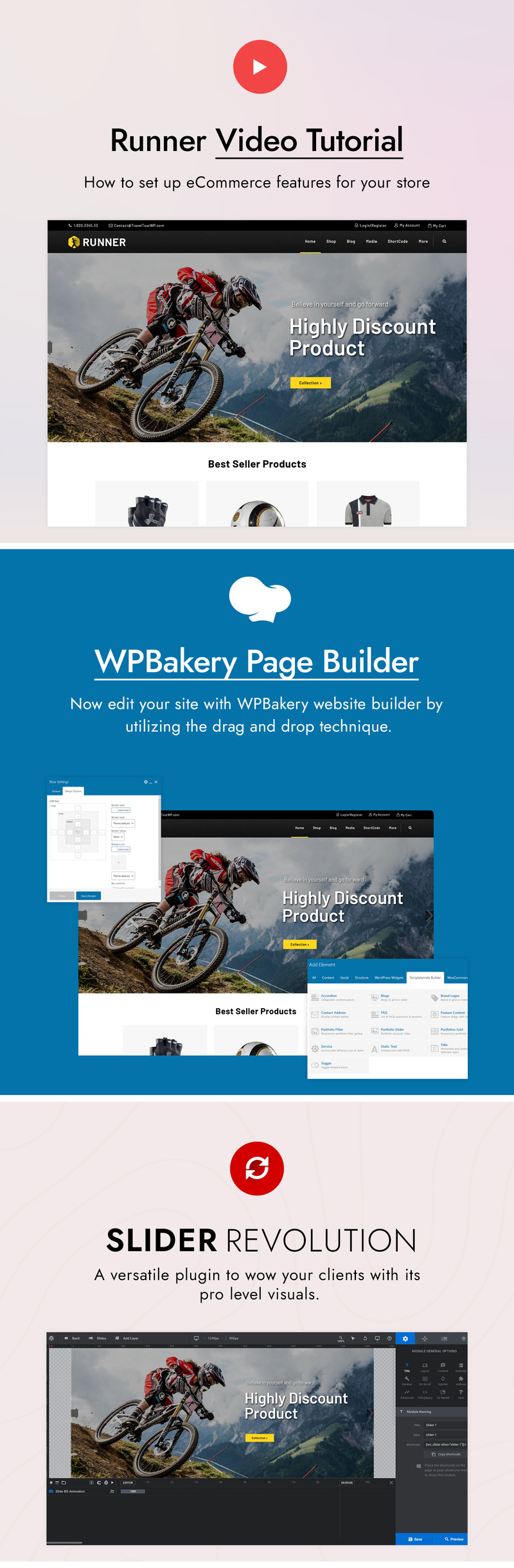 Runner - Sports and Multipurpose WooCommerce Theme - Features Image 2