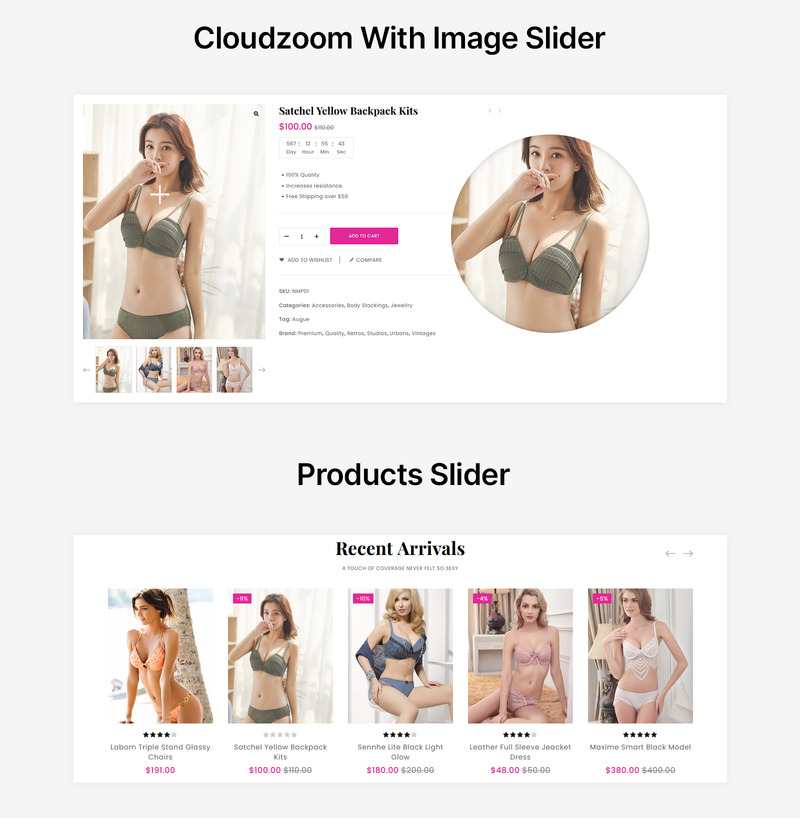 Blisse - Boutique en ligne de lingerie Thème WooCommerce - Features Image 3