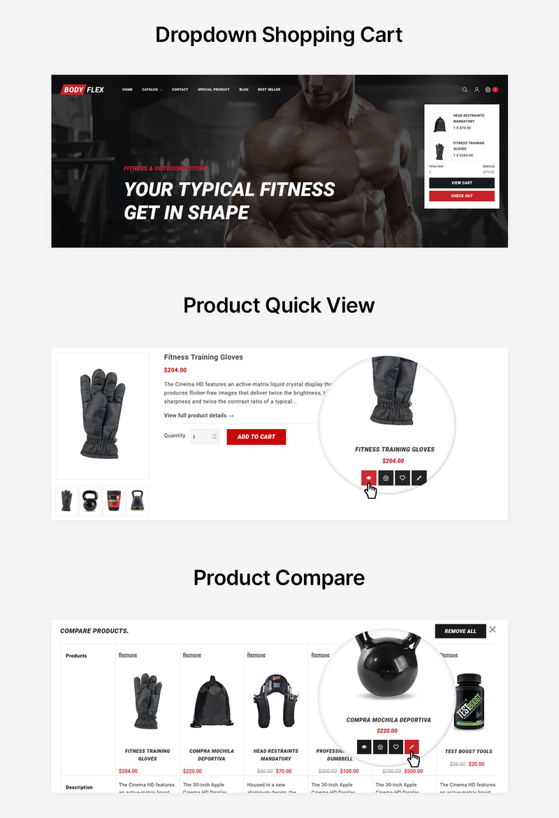 Бодифлекс - Shopify Тема для тренажерного зала и фитнеса - Features Image 4