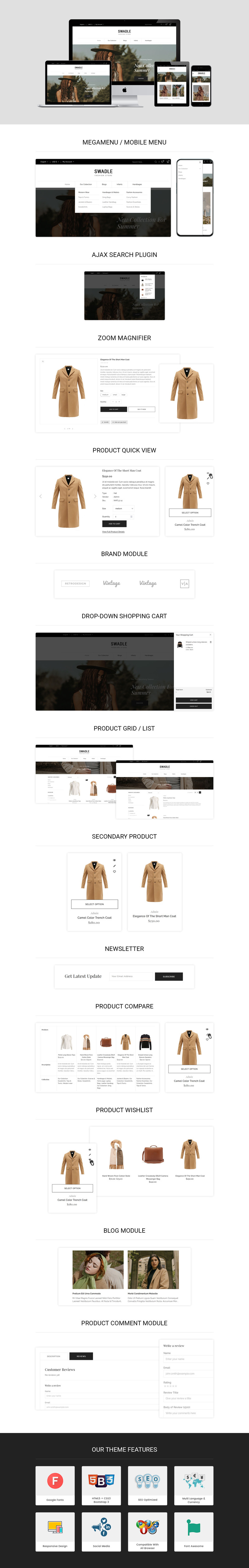 Swadle - The Fashion Responsive Shopify Theme - Features Image 1