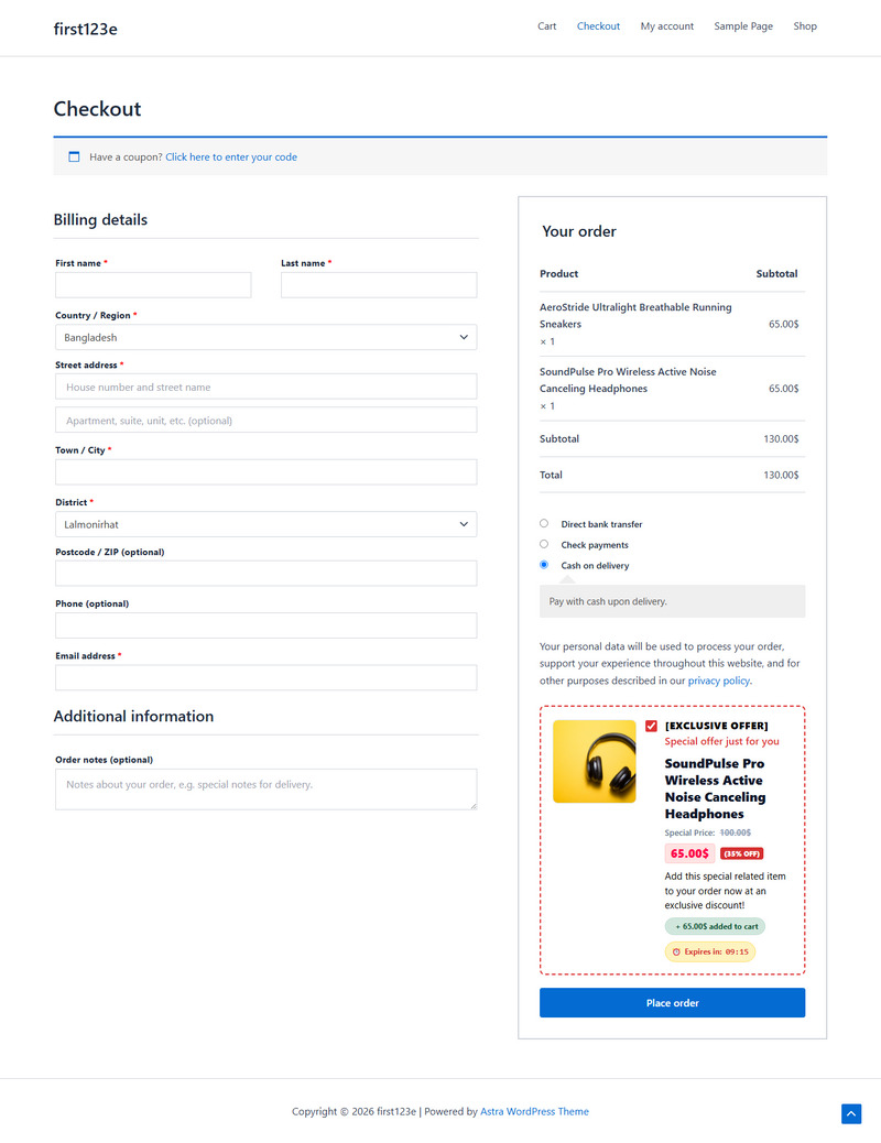 BumpJar - Actualización dinámica de pedidos para WooCommerce - Características Imagen 1