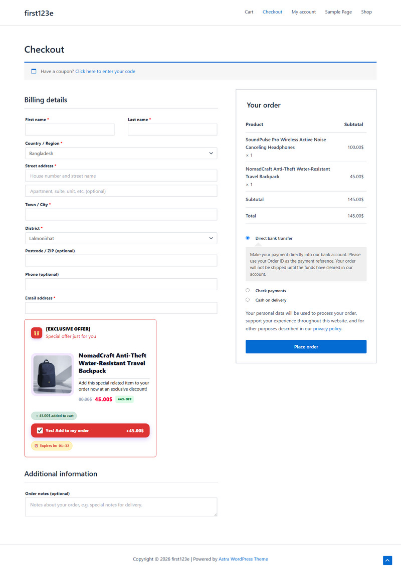 BumpJar - Actualización dinámica de pedidos para WooCommerce - Características Imagen 2