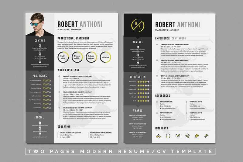 Professioneel CV-sjabloon - CV van vier pagina's - Features Image 1