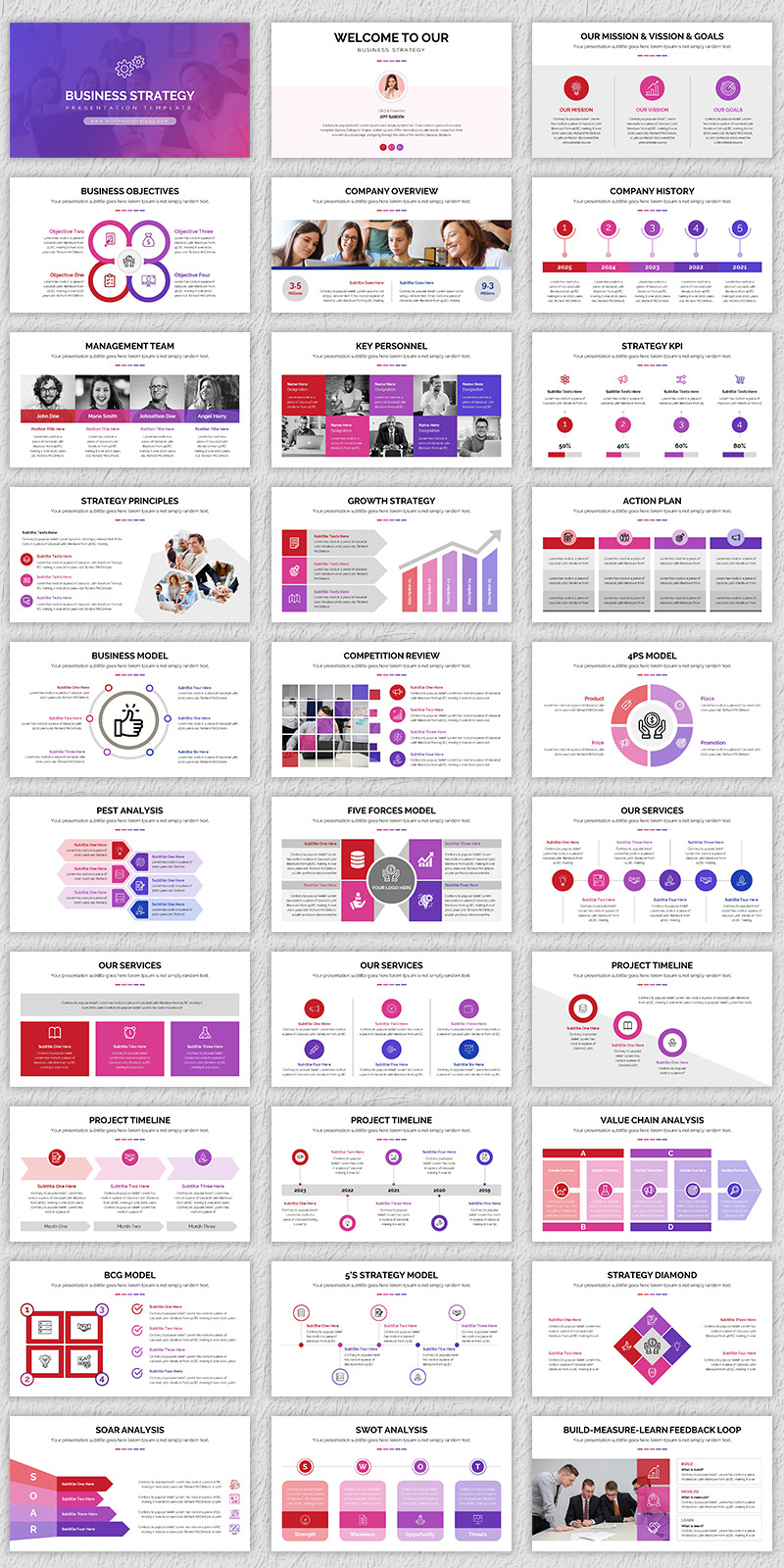 Modello di presentazione di strategia aziendale di Google per la presentazione - Caratteristiche Immagine 1