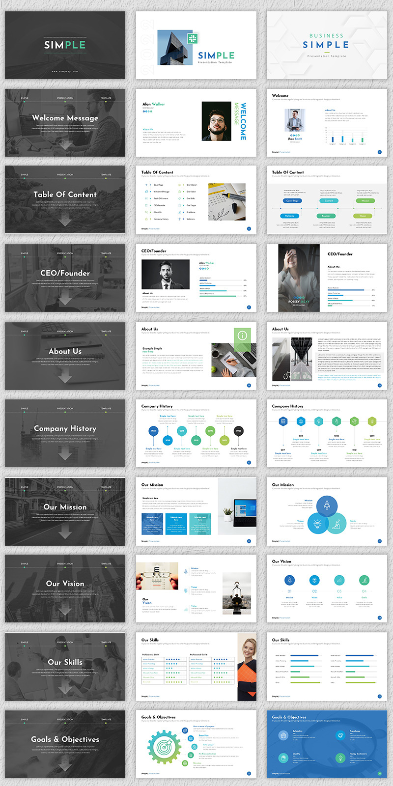 Modello di Presentazioni Google Business Smile - Caratteristiche Immagine 1