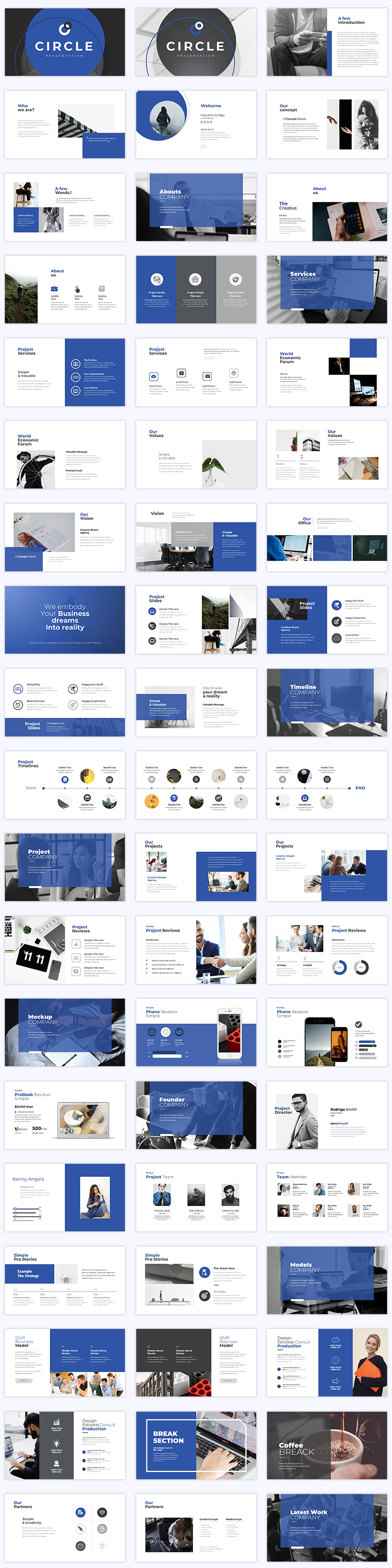 Пакет корпоративних шаблонів презентацій для бізнесу - Features Image 1