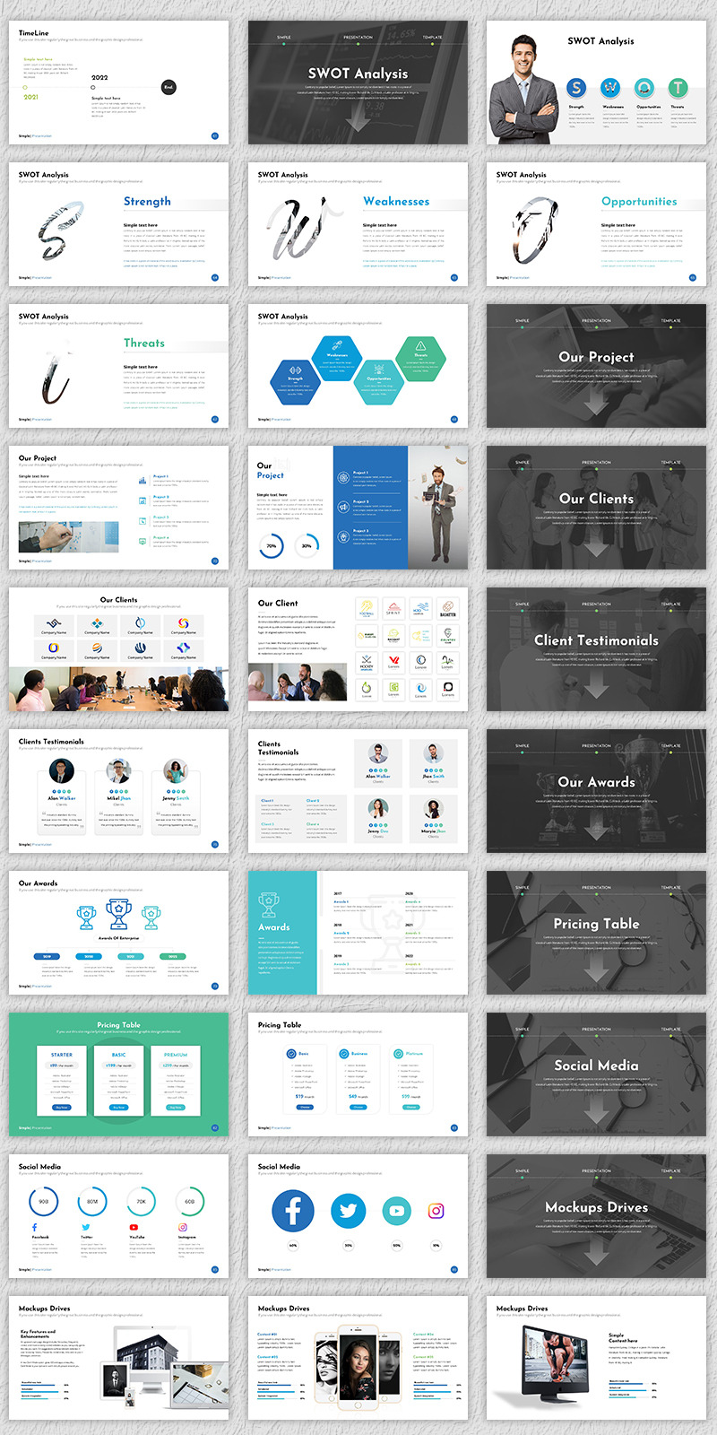 Modello di Presentazioni Google Business Smile - Caratteristiche Immagine 3