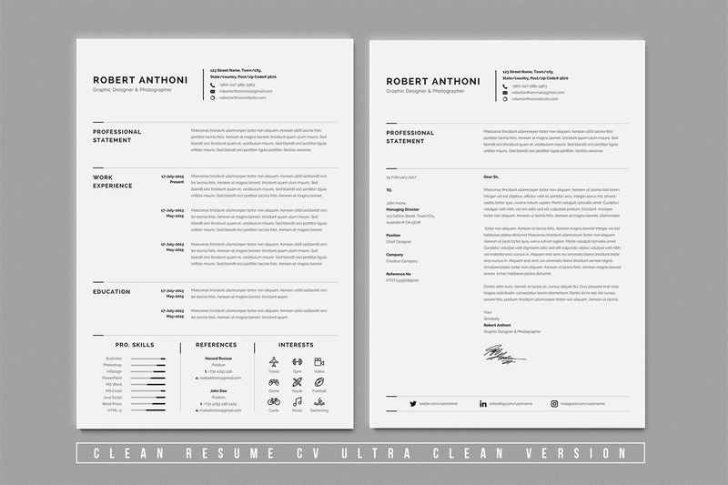 Currículum vitae limpio (CV) - Características Imagen 1