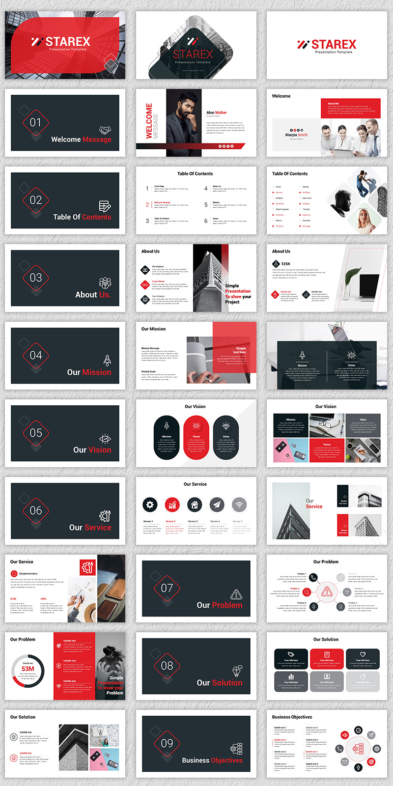 Шаблоны слайдов Starex Google для презентаций - Features Image 1