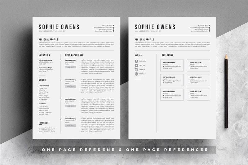 Sophi Owens - Plantilla de currículum vitae (CV) de 2 páginas - Características Imagen 1