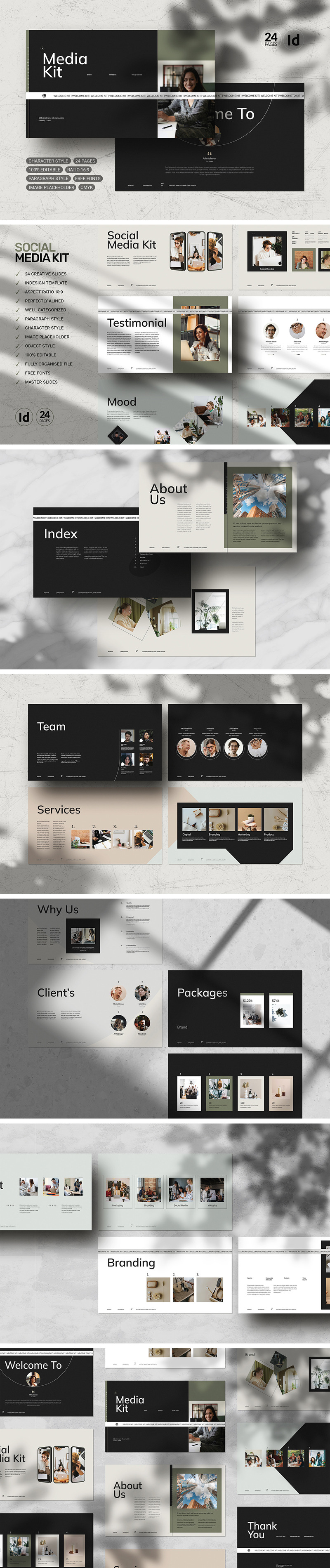 Шаблон медиа-кита | InDesign - Features Image 1