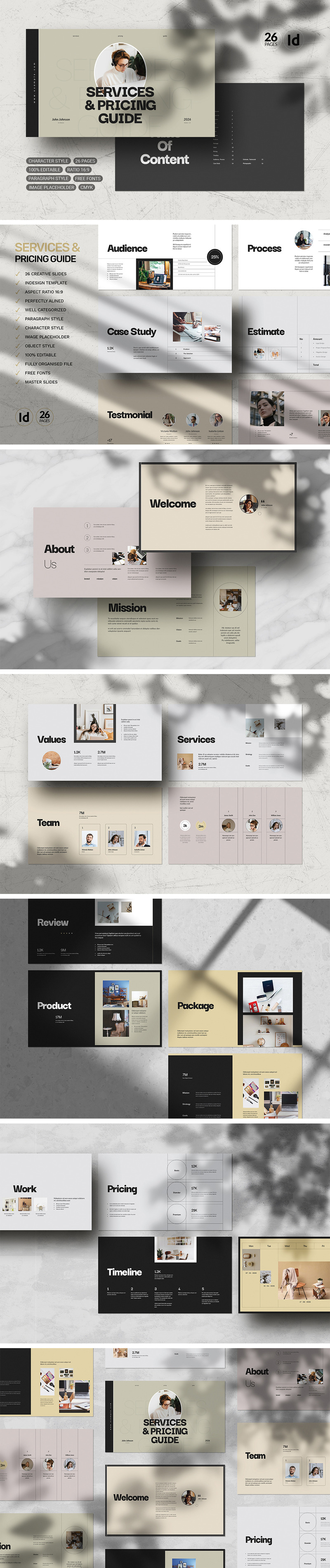 Pricing & Services Guideline Template | InDesign - Features Image 1
