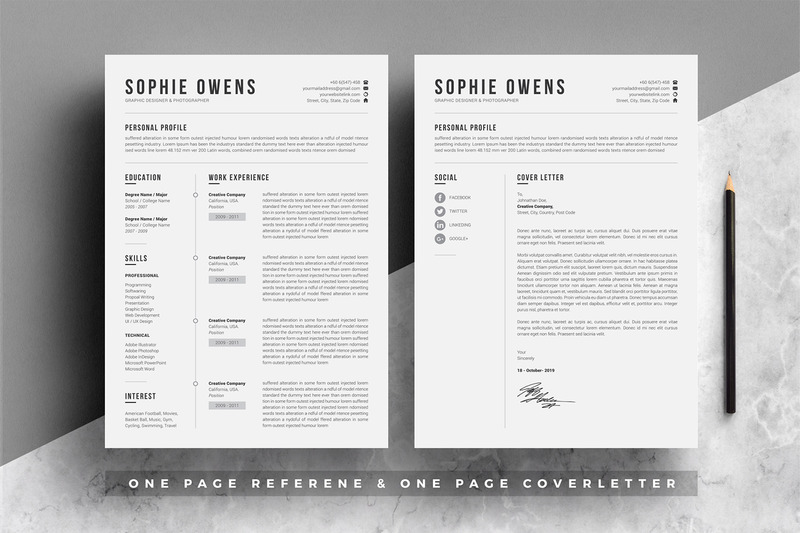 Sophi Owens - Plantilla de currículum vitae (CV) de 2 páginas - Características Imagen 2