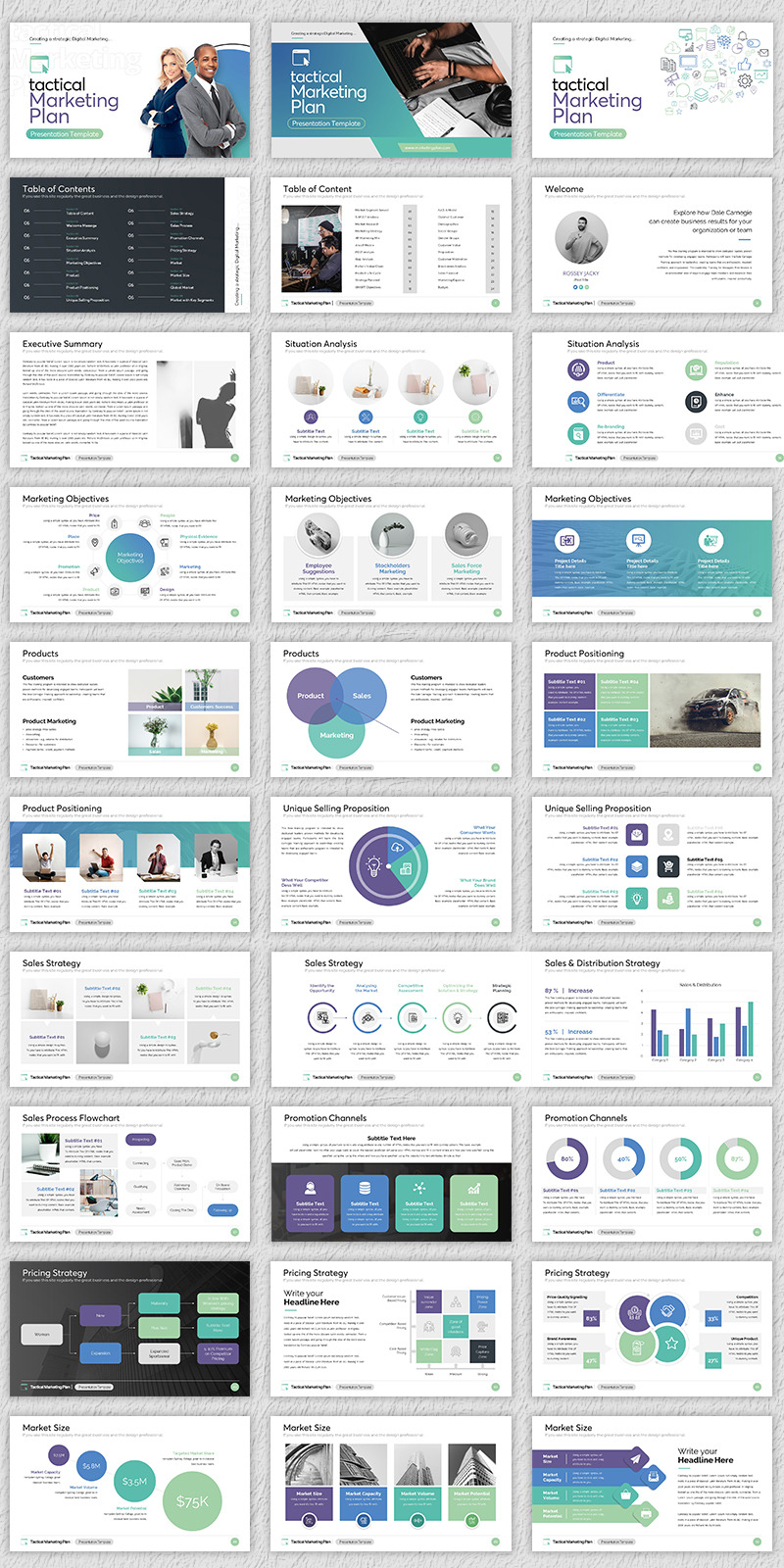 Tactical Marketing Plan Google Slides Template - Features Image 1
