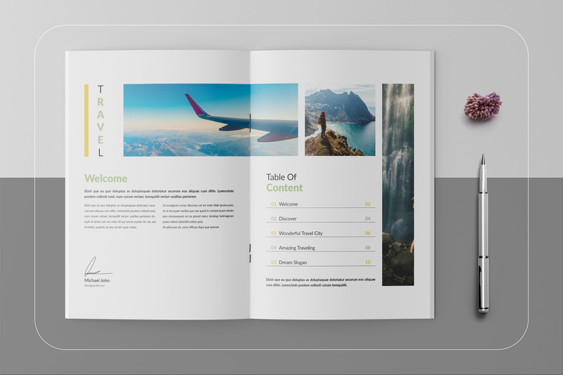 Travel Magazine - Brochure Template #401977 - TemplateMonster