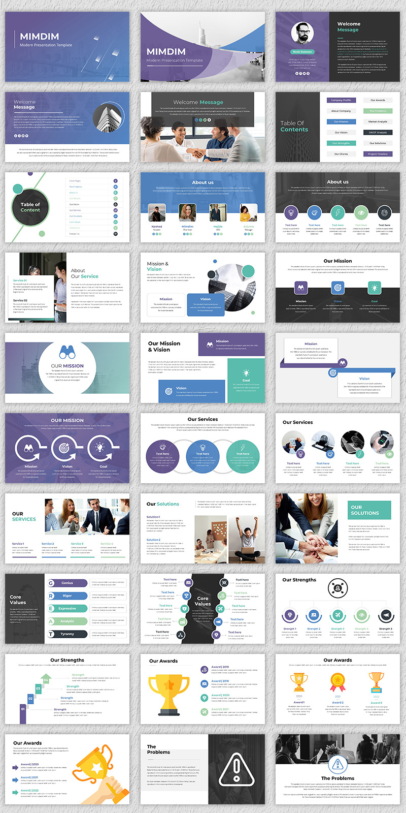 MimDim Presentation Google Slides Template - Features Image 1