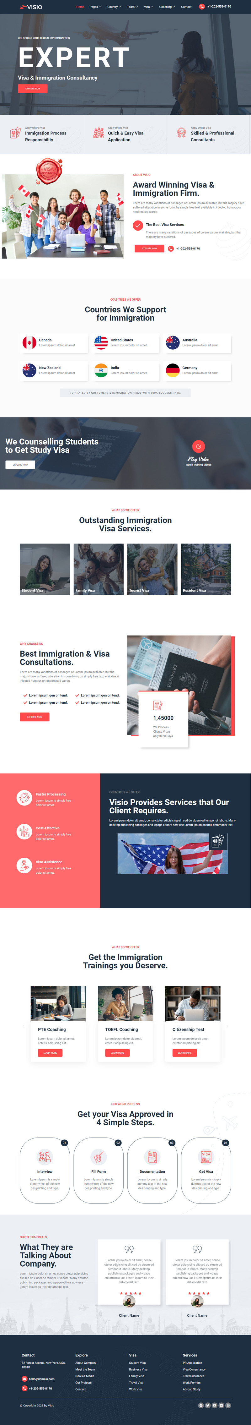 Visio – Visa & Immigration Consultancy Elementor Template Kit - Features Image 1