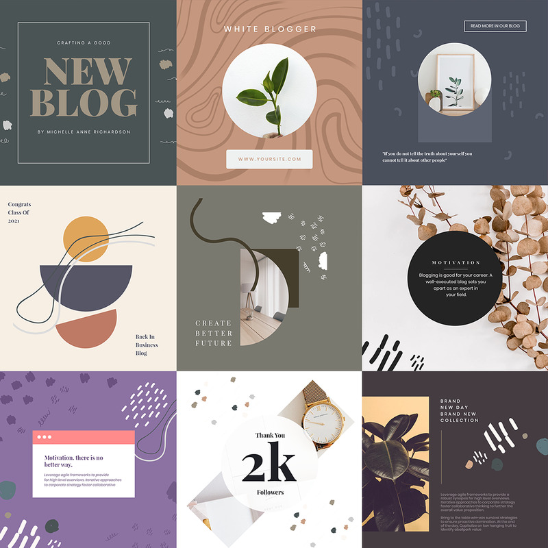 Modello di social media di blogging creativo - Caratteristiche Immagine 1
