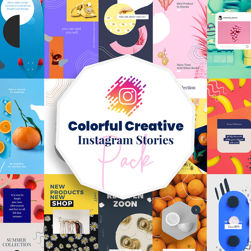 Modello colorato di storie di Instagram - Caratteristiche Immagine 1