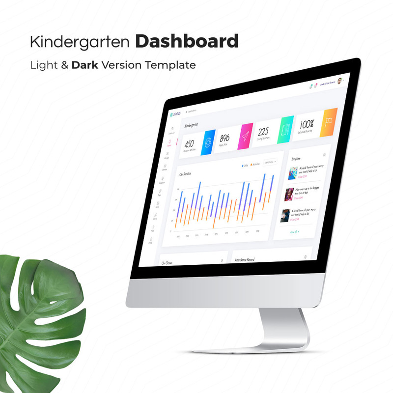 Kindergarten Admin Dashboard UI Elements - Features Image 1