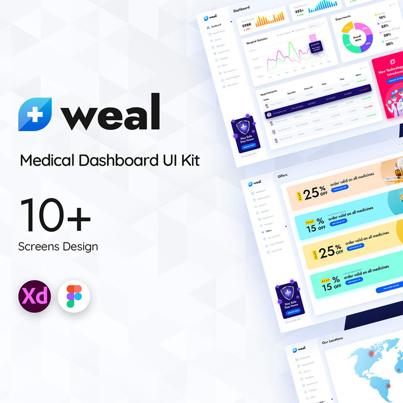 Weal Medical Dashboard UI -kit - Features Image 1